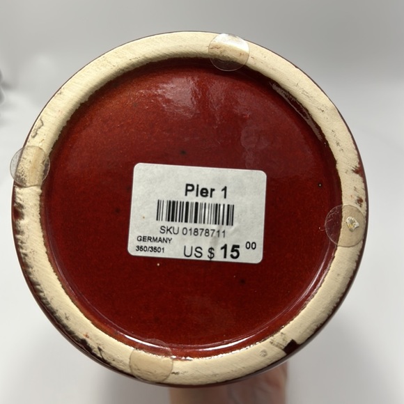 Vintage Oxblood Red Ceramic Vase by Amano Made in Germany - Picture 5 of 9